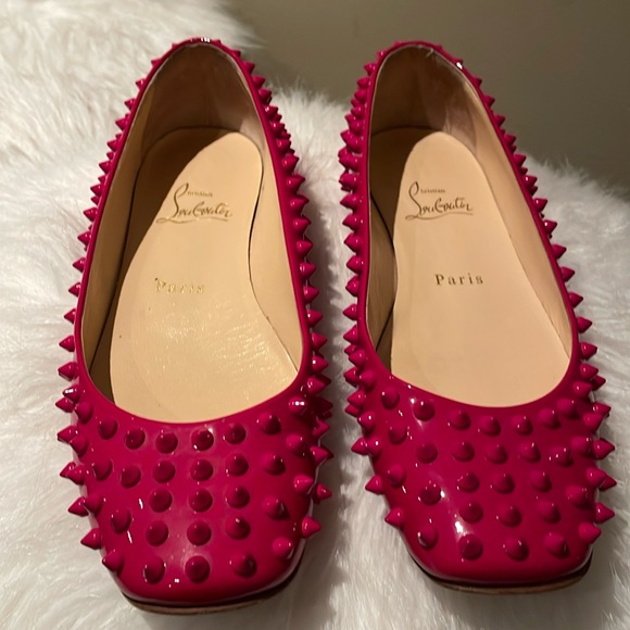 Christian Louboutin Shoes - Christian Louboutin Spiked Flats (Pink)